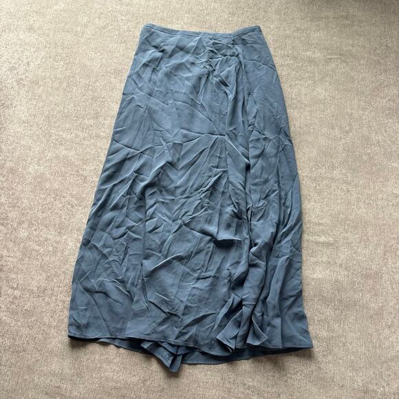 Weekend Max Mara Blue Grey Silk Maxi Skirt - Picture 2 of 3